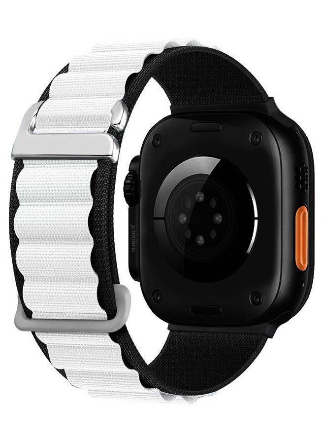 حزام حلقة الألبين لساعات آبل 49mm/45mm/44mm/42mm حزام رياضي من النايلون متوافق مع ساعات آبل سيريس Ultra2/Ultra/8/7/SE/6/5/4/3/2/1 حزام قابل للتعديل - Image 5